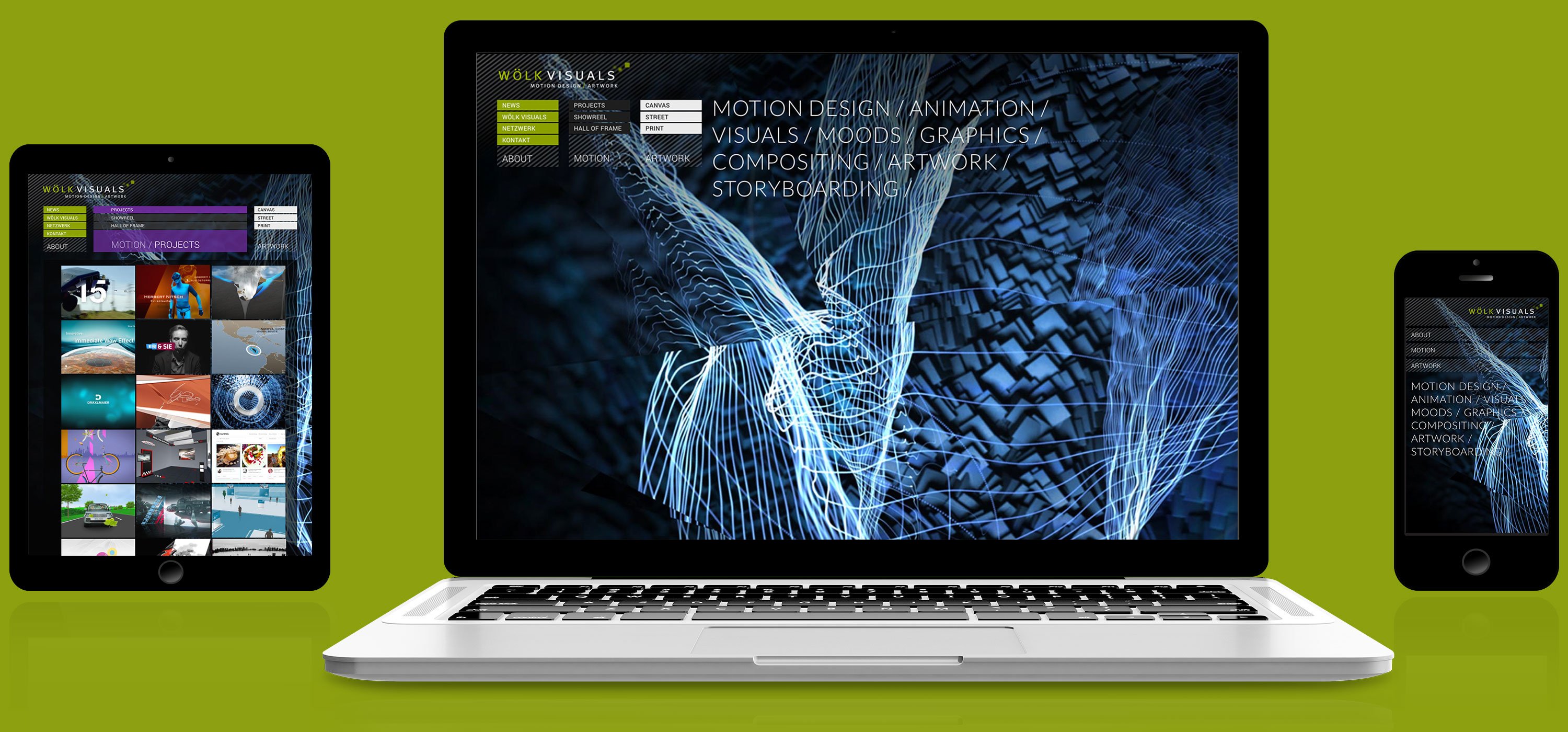 Responsive web design programming for Woelk Visuals: DIE NEUDENKER® Agency, Darmstadt