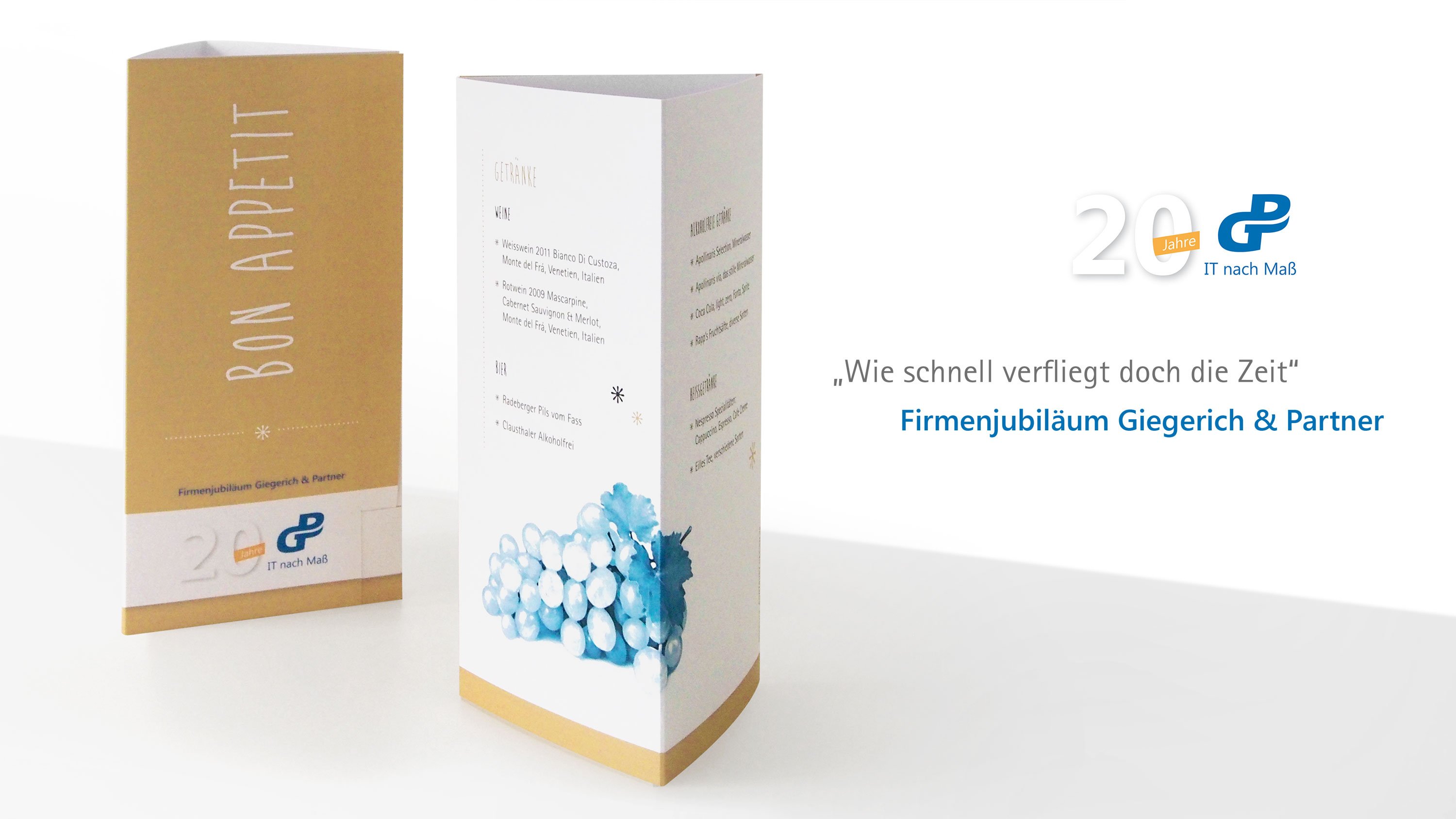 Anniversary card design for Giegerich and partners: DIE NEUDENKER® Agency, Darmstadt