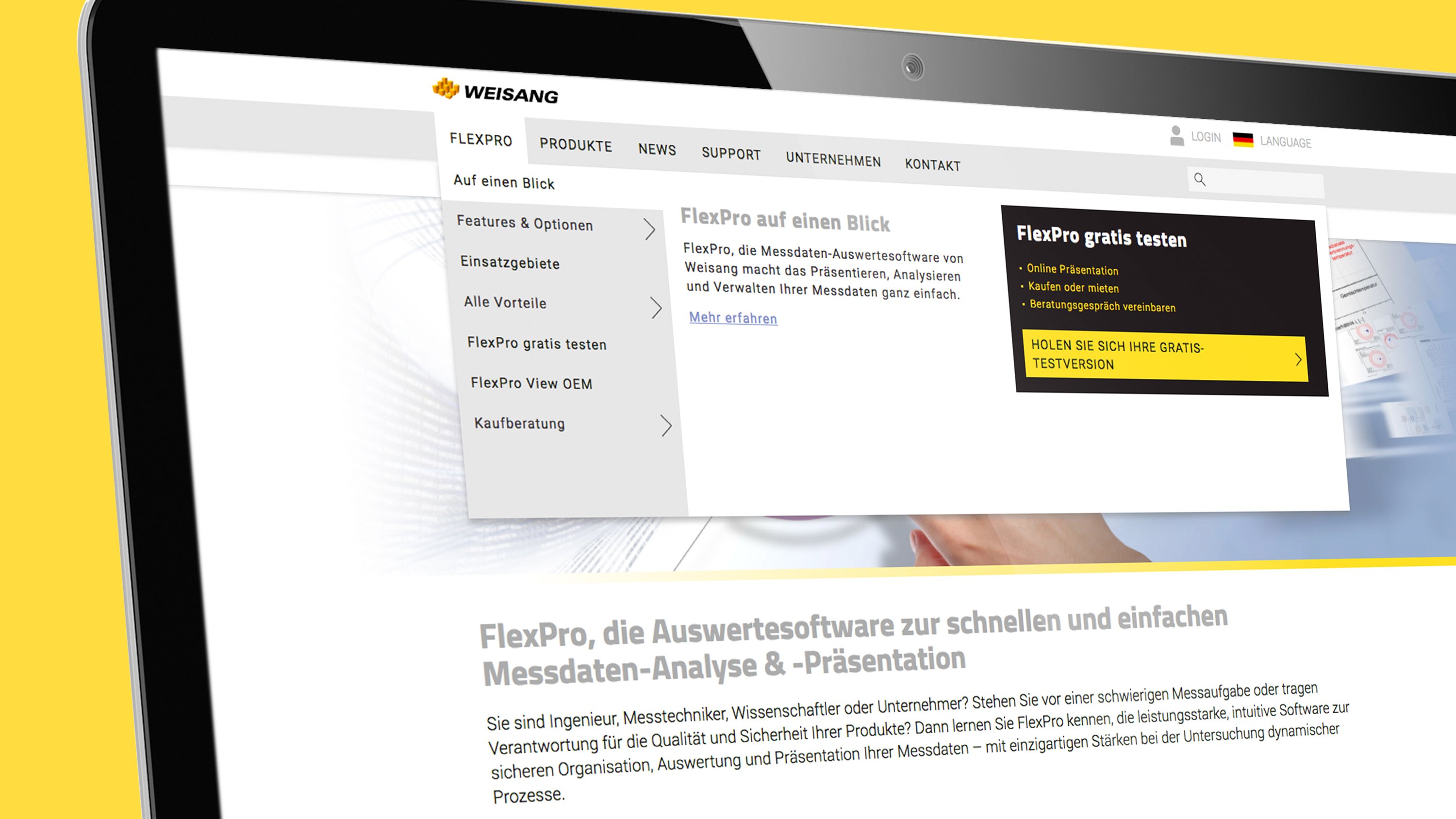 Responsive web design, navigation for Weisang: The NEUDENKER® Agency, Darmstadt