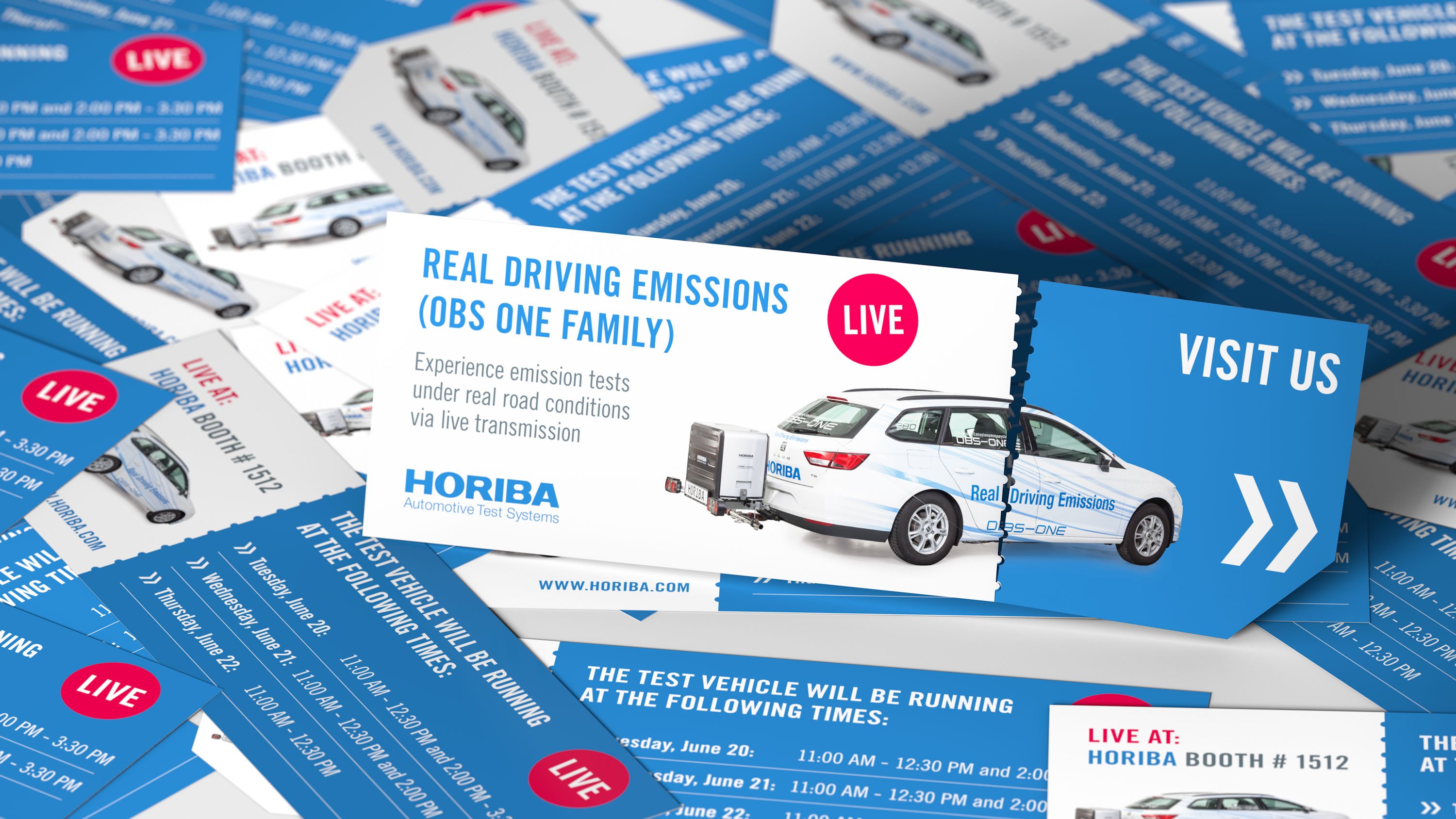 live stream real driving emissions Flyer for HORIBA: DIE NEUDENKER® Agency, Darmstadt