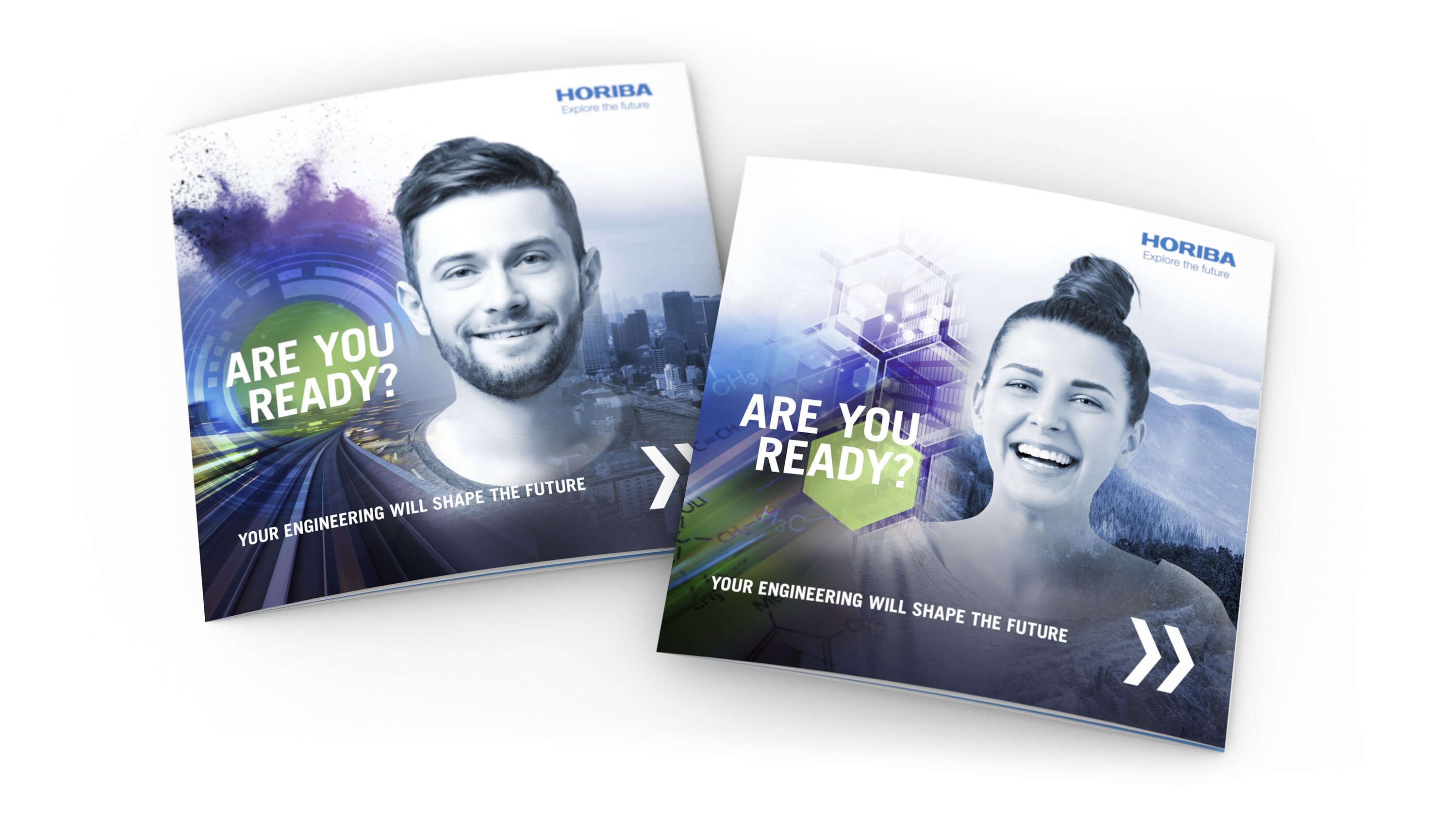 Recruiting brochure, various covers for HORIBA: DIE NEUDENKER® Agency, Darmstadt