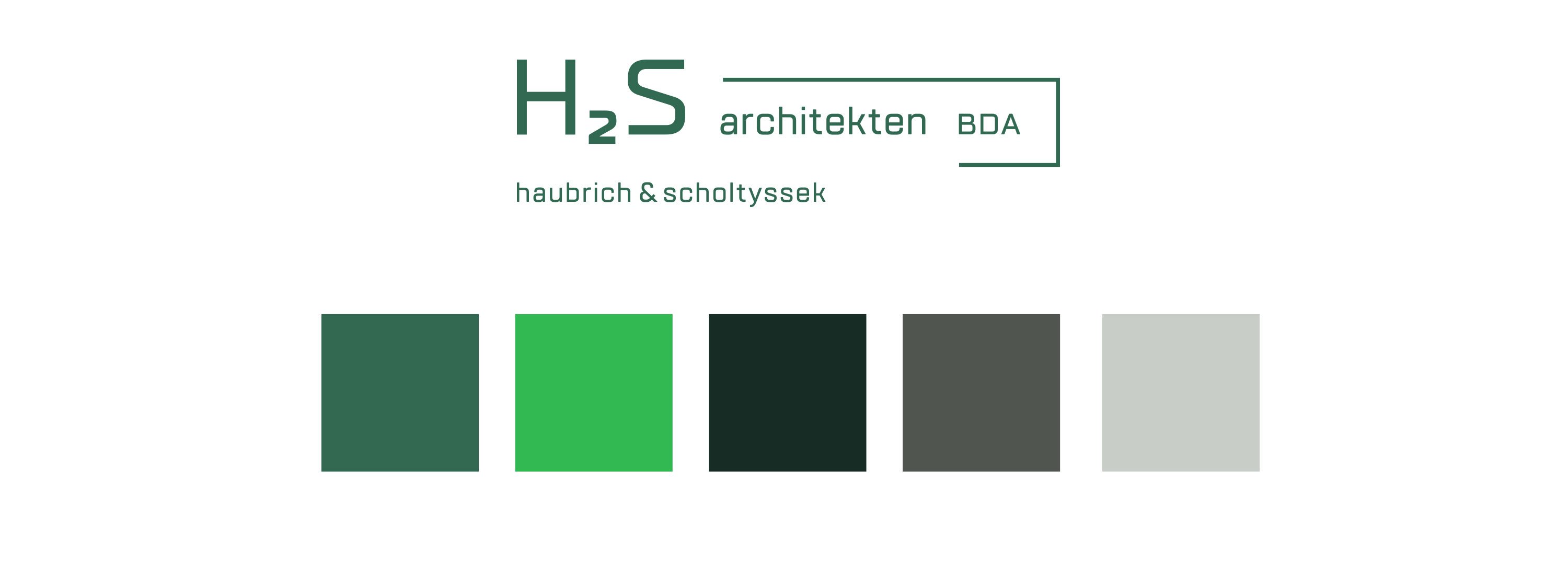 corporate colours for h2s architects: DIE NEUDENKER, Corporate Design Agency Darmstadt