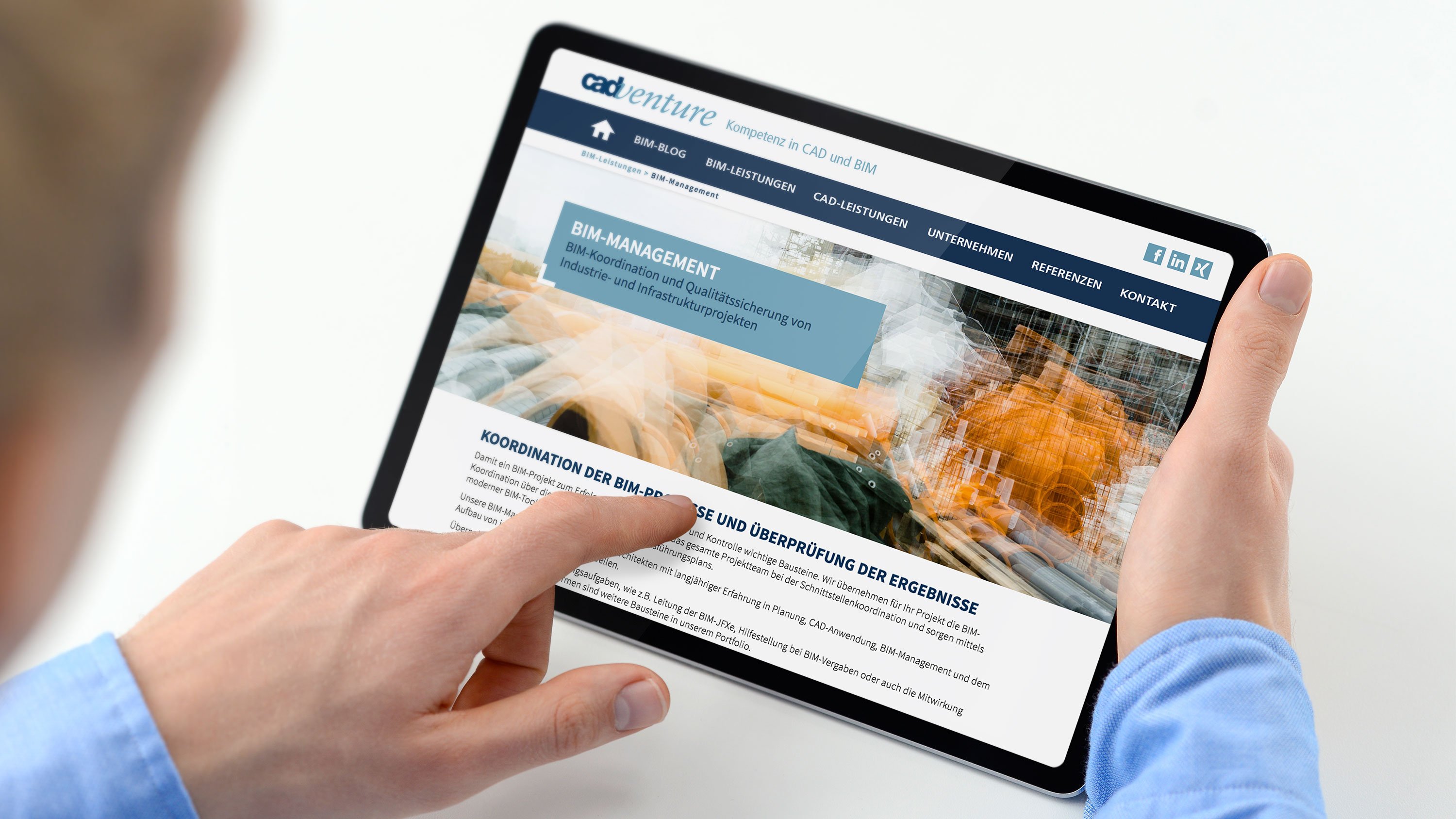 Website relaunch cadventure, the BIM expert: DIE NEUDENKER Webagentur Darmstadt